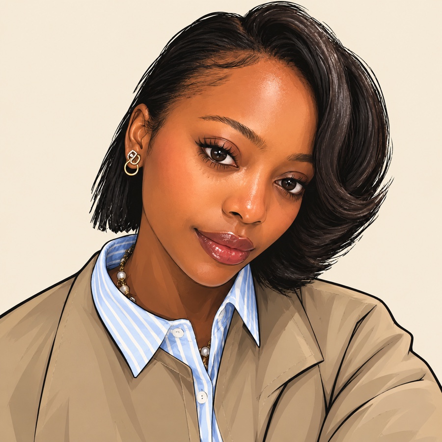 Illustrated portrait of Emah U Eguche